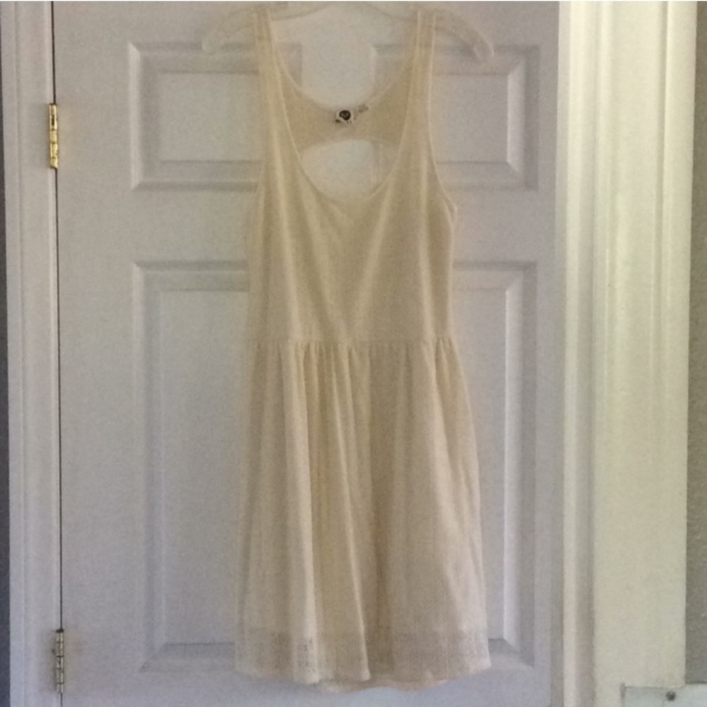 Roxy Take Me Away stretch lace beach dress with cut out back